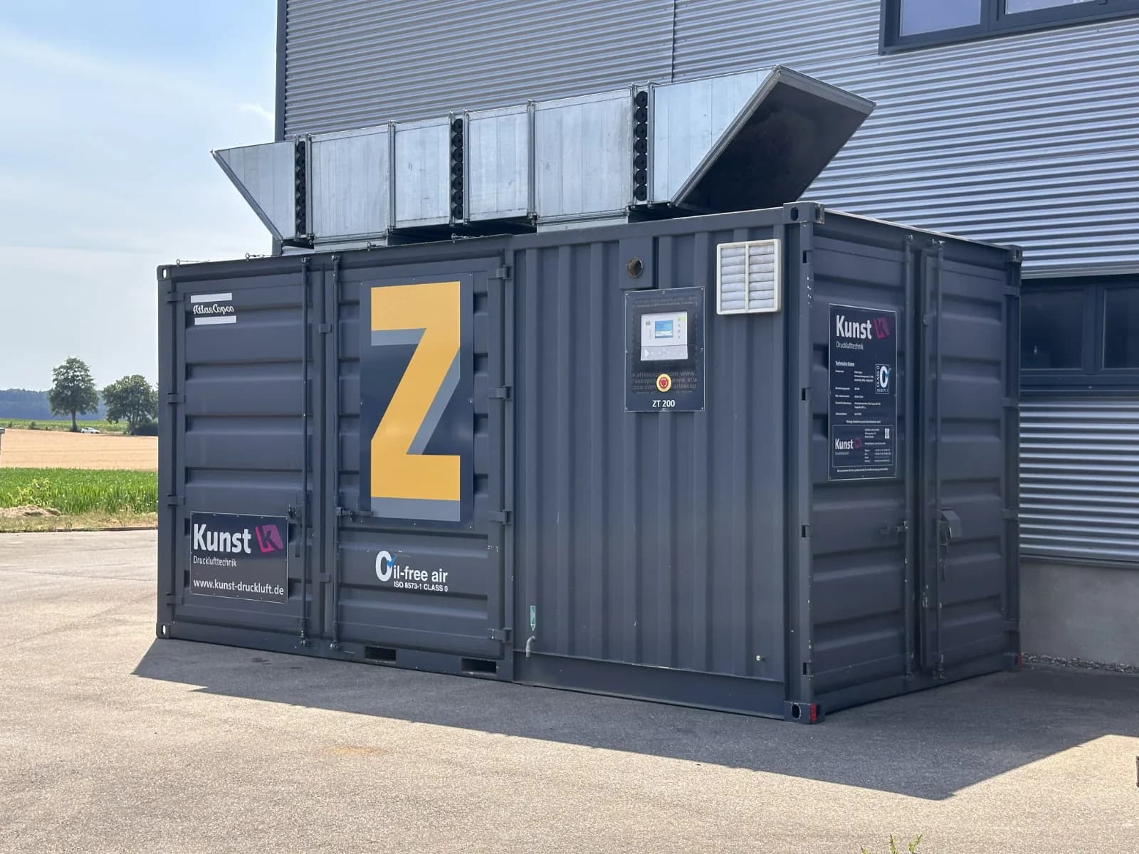 Containerstation von Kunst Drucklufttechnik mit Atlas Copco ZT 200